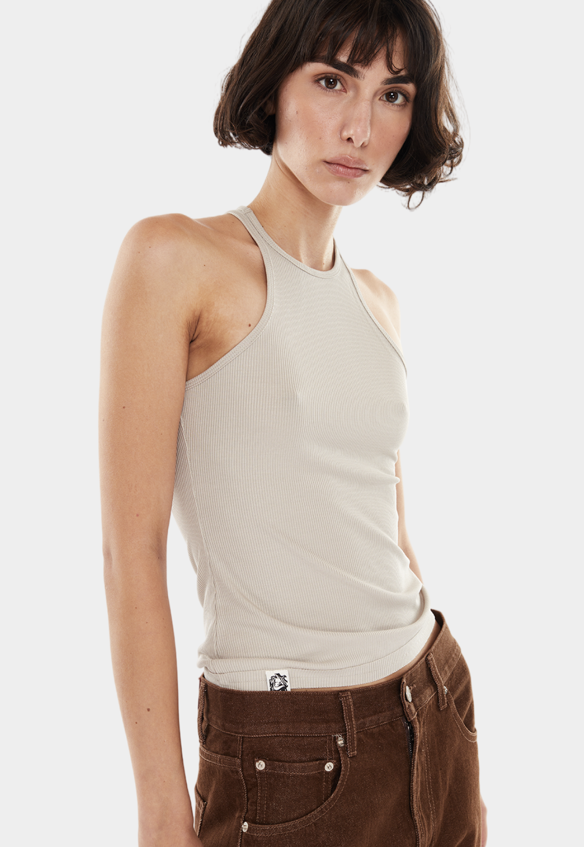 Lavender גופיית ריב לנשים Ribbed tank MOTHER OF ALL