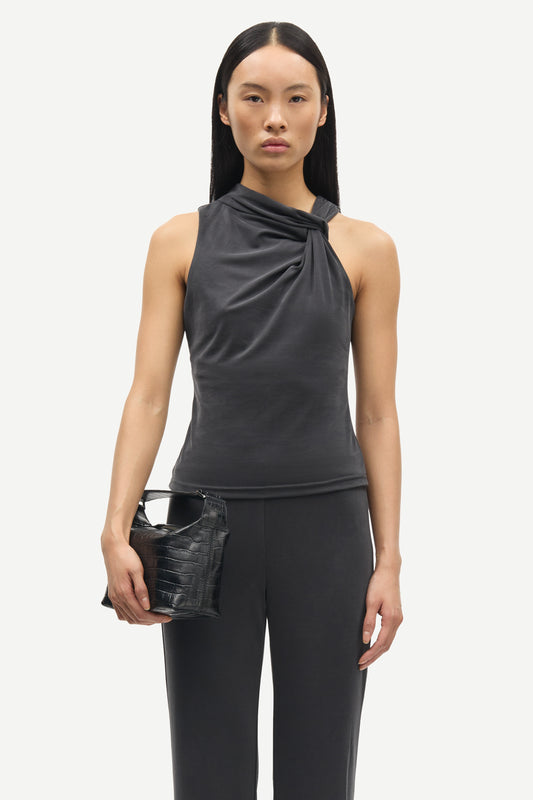 White Smoke טופ ג׳רזי צמוד לנשים Sasusy SAMSOE SAMSOE