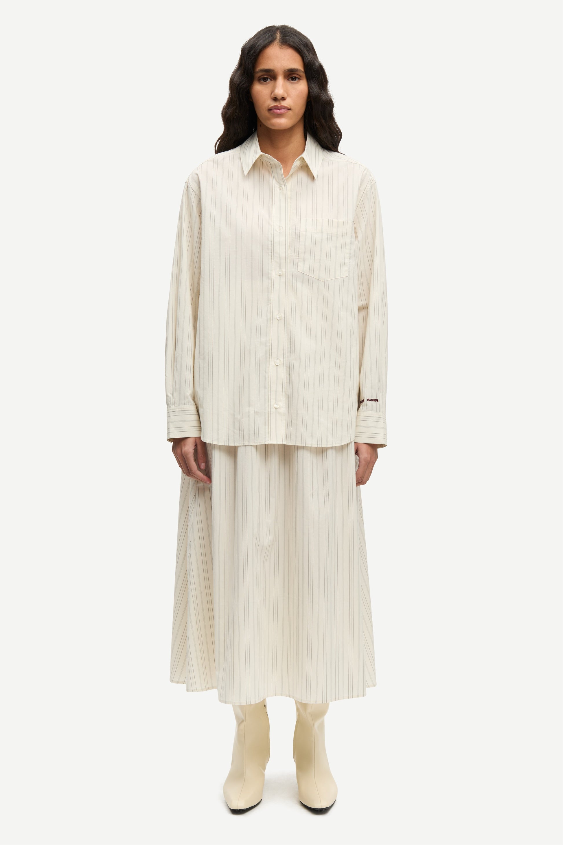 Light Gray חצאית מקסי לנשים Sathea SAMSOE SAMSOE