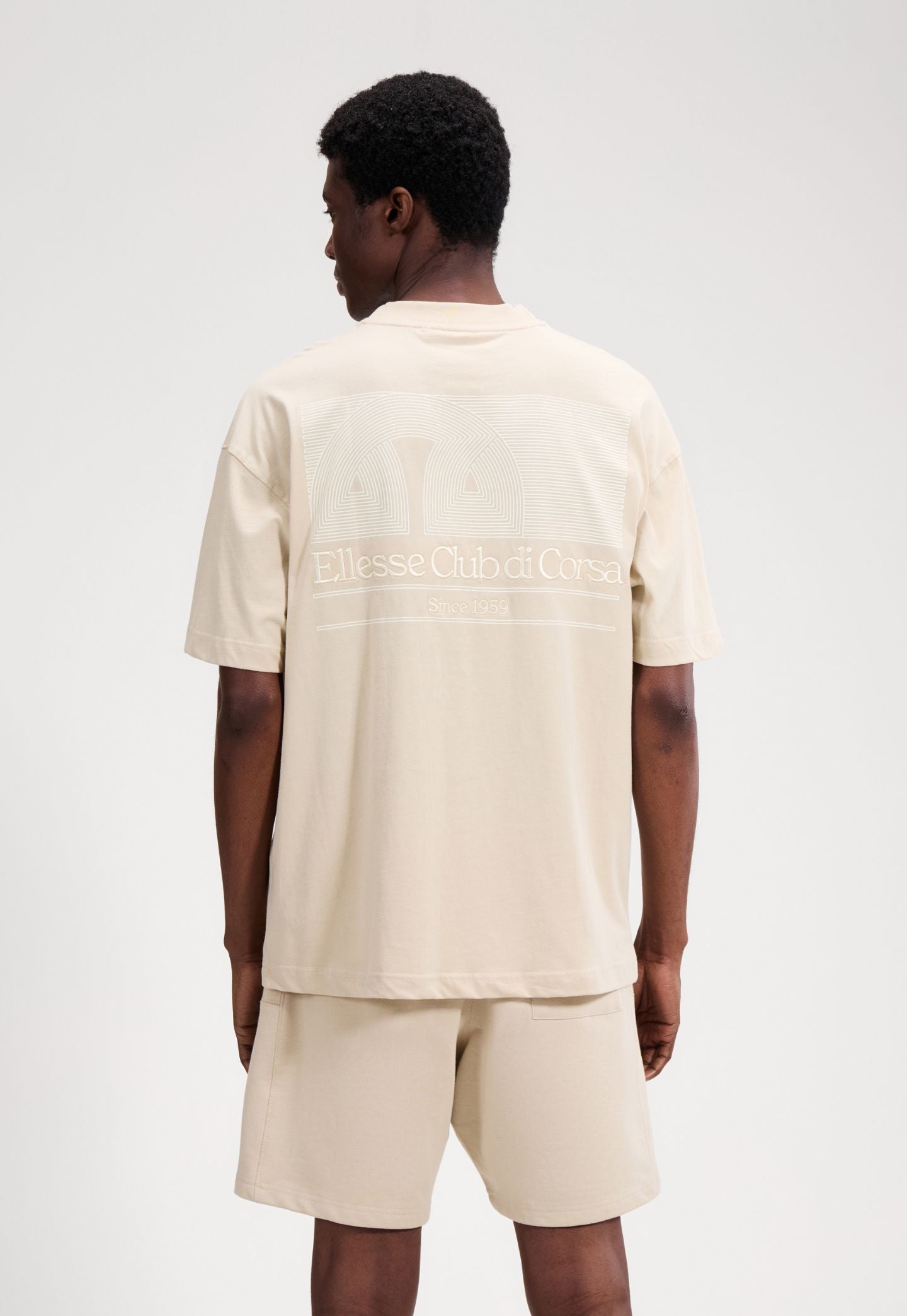 Light Gray טי שירט קצרה לגברים Club Di Corsa ELLESSE‎