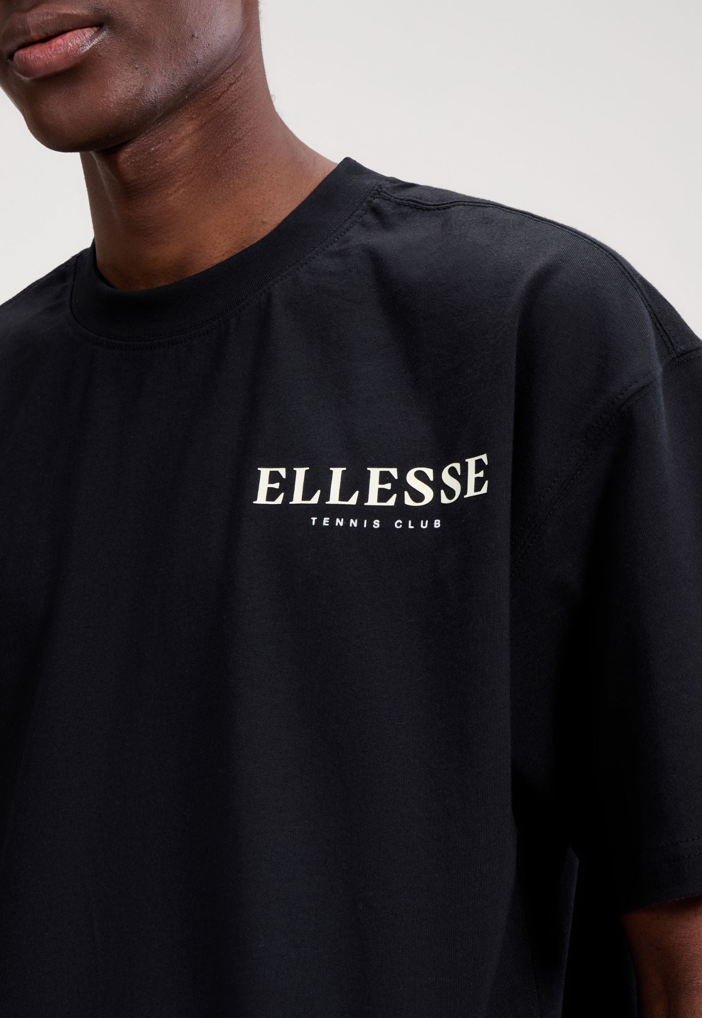 Black טי שירט קצרה לגברים Ellesse Oversized ELLESSE‎