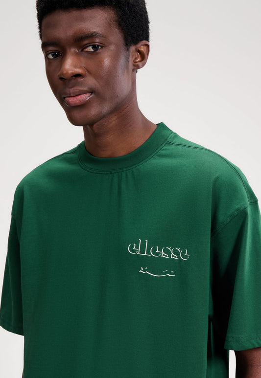 Dark Slate Gray טי שירט קצרה לגברים Scroll Graphic ELLESSE‎