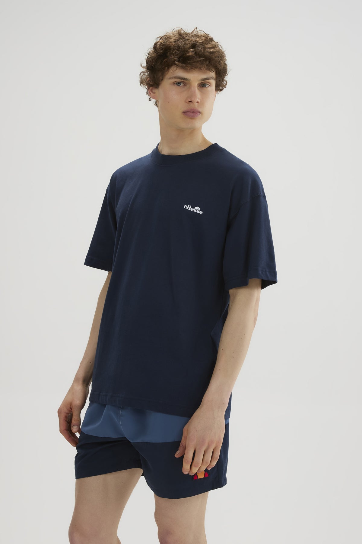 Light Gray SUISIO T-SHIRT-MENS HERITAGE ESSENTIALS טי שירט קצרה ELLESSE‎