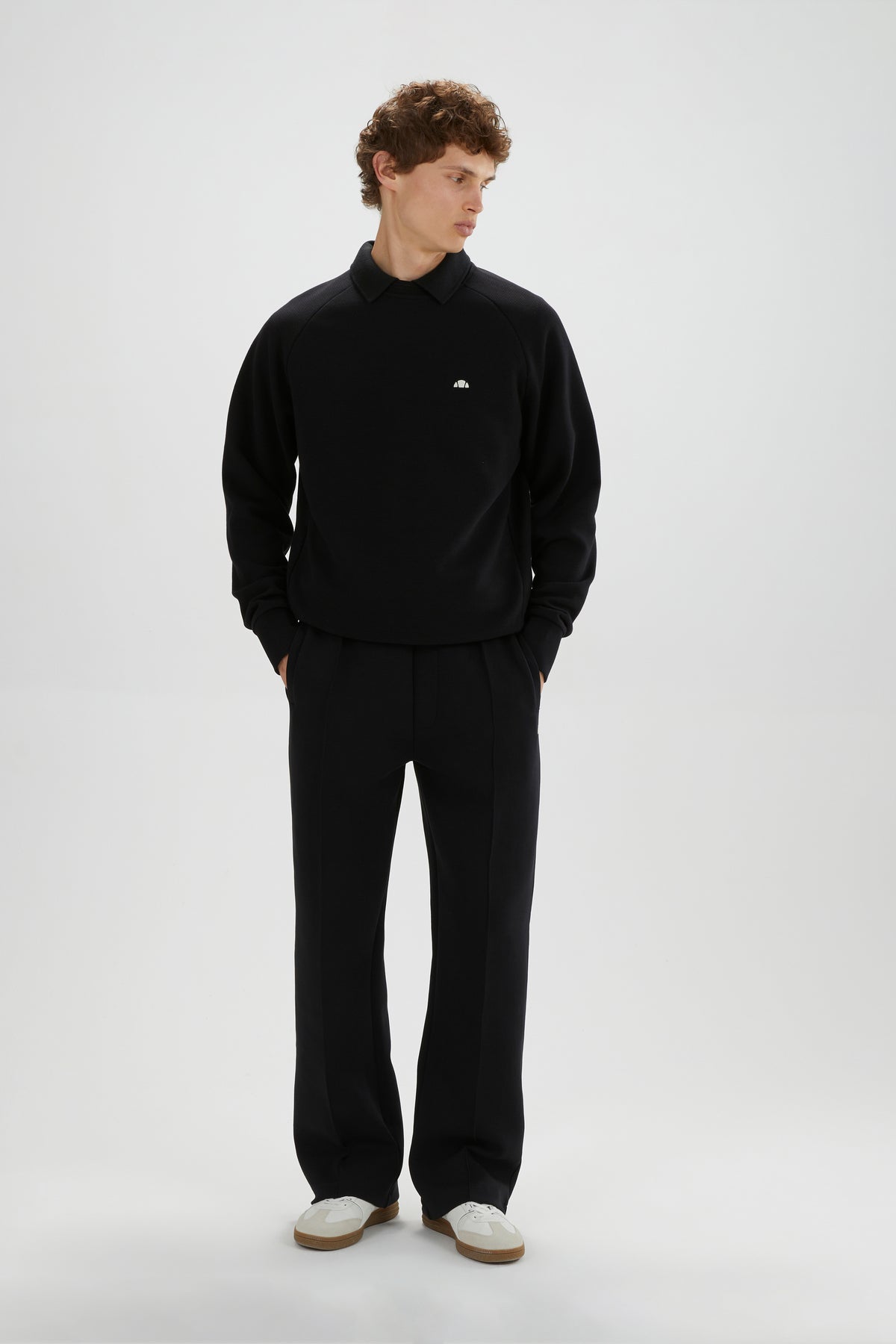 Black VIVINO SWEATSHIRT-GIOCO MILANO סווטשירט ELLESSE‎
