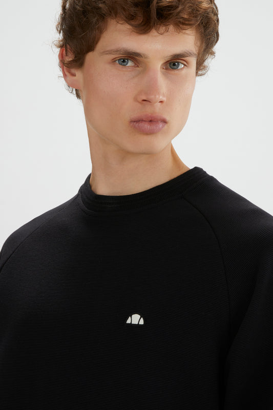 Black VIVINO SWEATSHIRT-GIOCO MILANO סווטשירט ELLESSE‎
