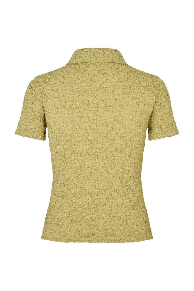 Dark Khaki חולצת פולו קצרה לנשים Sadaisy SS Polo SAMSOE SAMSOE