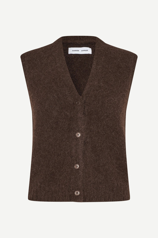 Dark Slate Gray וסט סריג לנשים Sajeanne SAMSOE SAMSOE