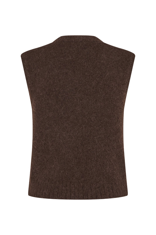 Dark Slate Gray וסט סריג לנשים Sajeanne SAMSOE SAMSOE