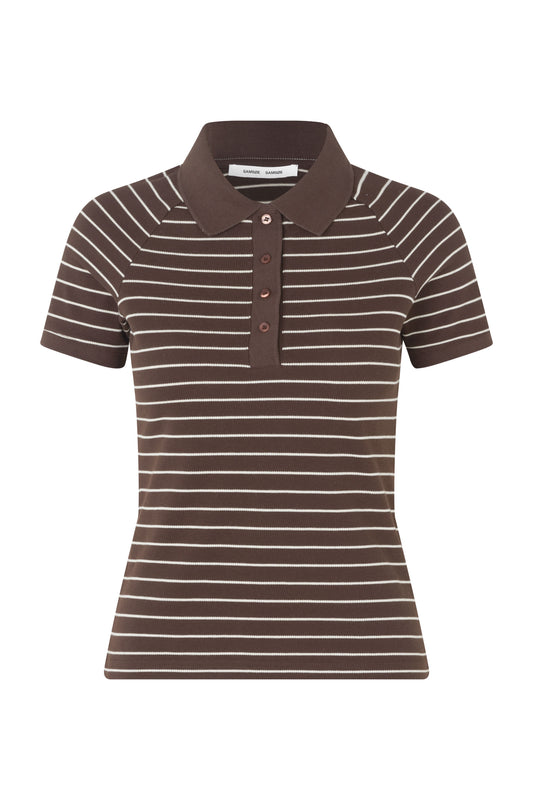 White Smoke חולצת פולו סריג אלגנטית לנשים Samia SAMSOE SAMSOE