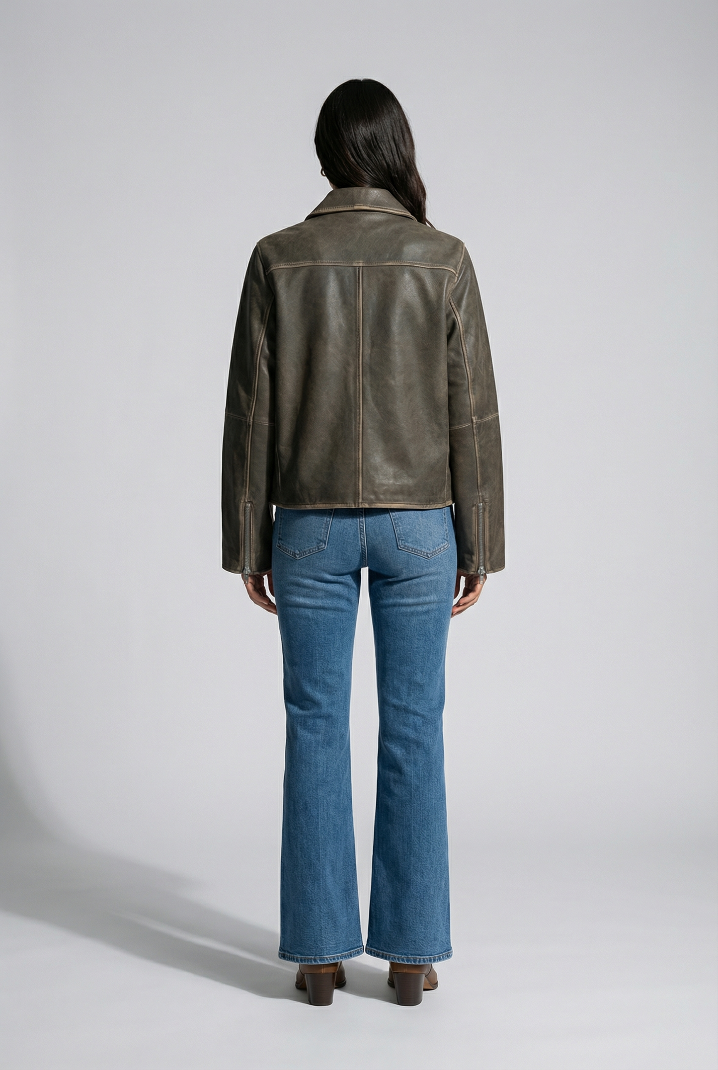 Light Gray ג׳קט עור לנשים Nima MODSTROM