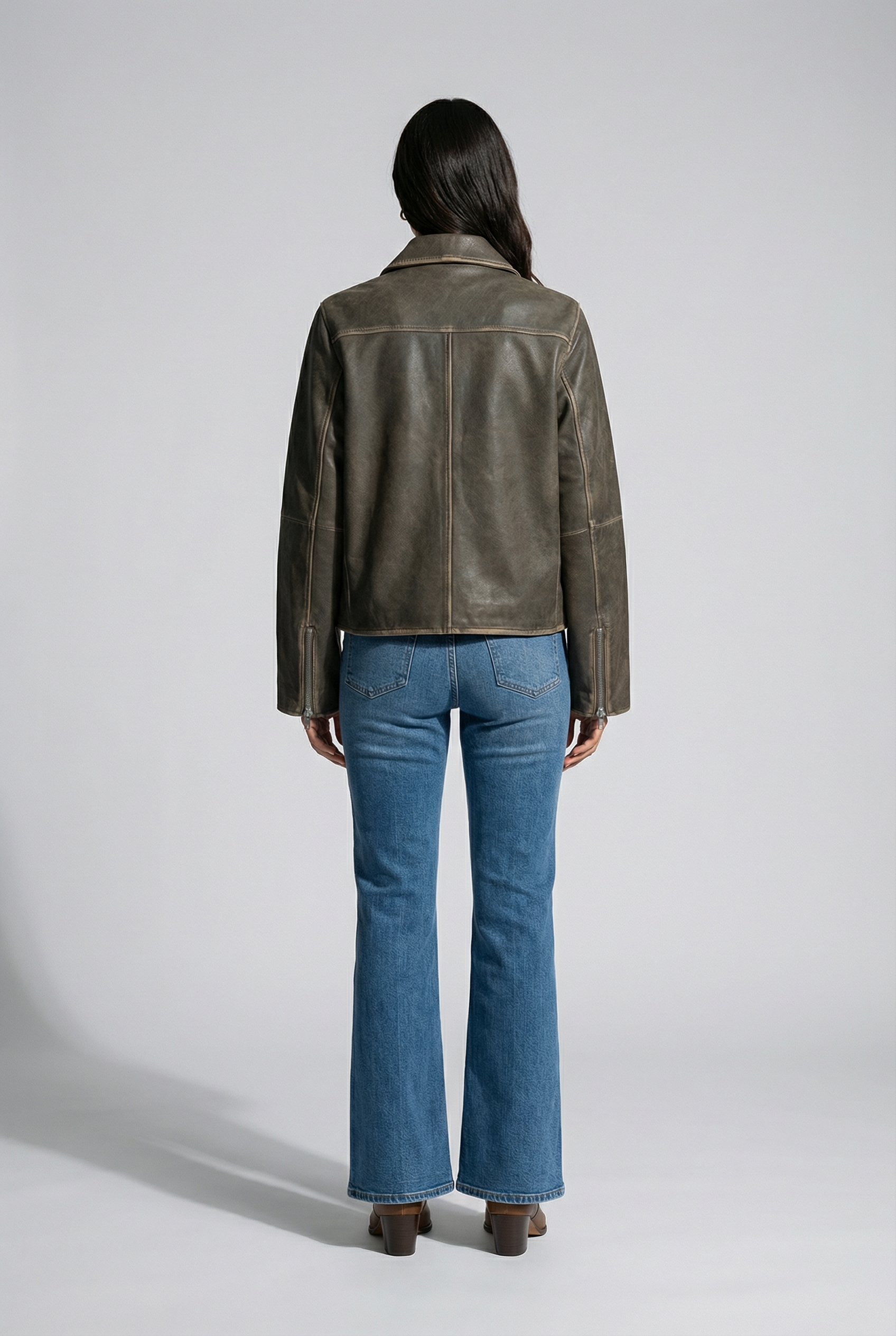 Light Gray ג׳קט עור לנשים Nima MODSTROM