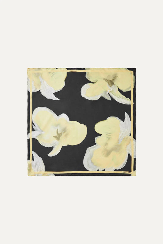 Dark Slate Gray צעיף Small Scarf – Yellow Petunias STINE GOYA