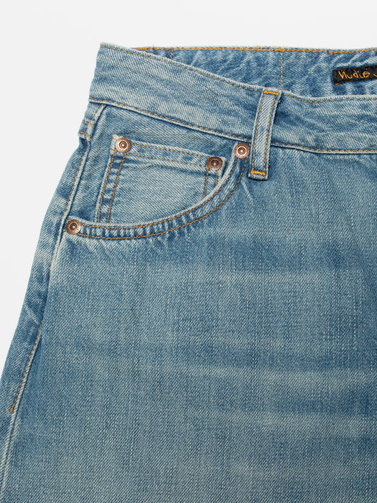 Slate Gray ג׳ינס ארוך רחב בגזרה גבוהה לנשים Sonic Sue NUDIE