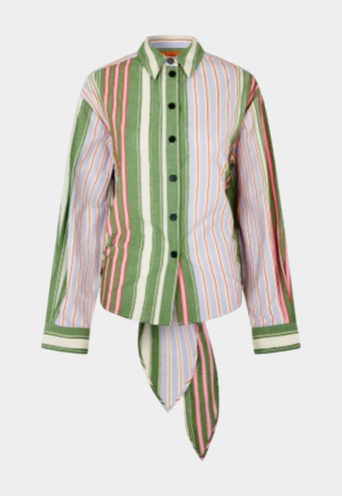 Light Gray חולצה מכופתרת ארוכה לנשים Boyfriend STINE GOYA