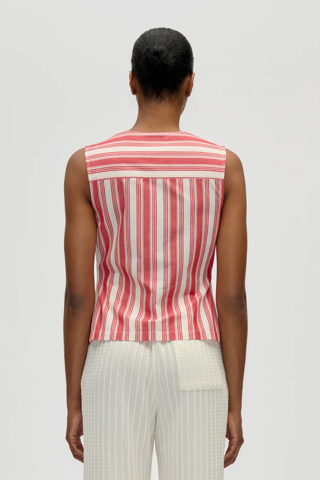 Gray גופיה לנשים Tie Front Vest STINE GOYA