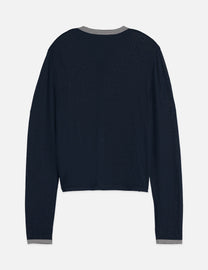 Black קרדיגן לנשים Stripe Trim Relaxed SCOTCH & SODA
