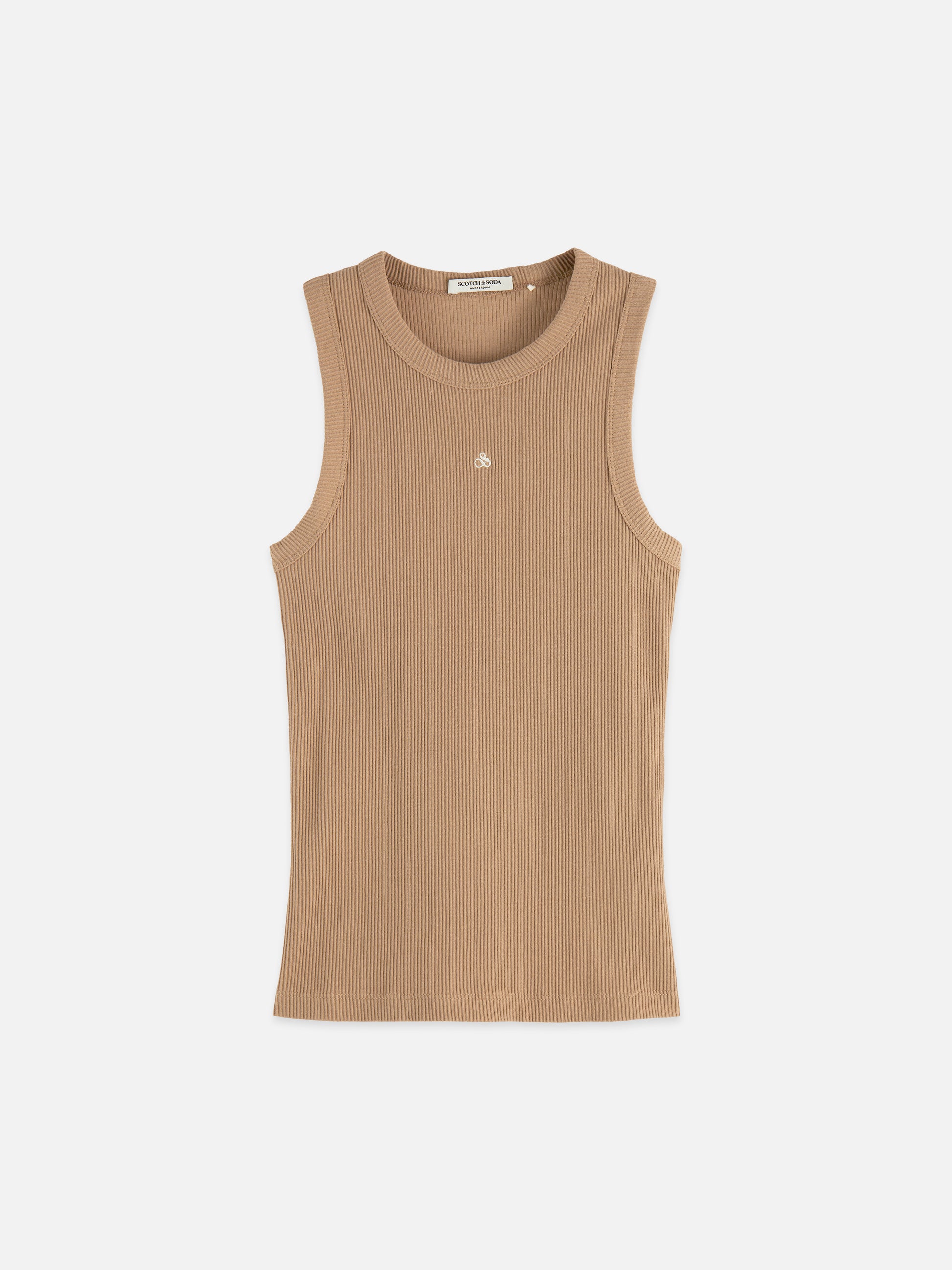 Rosy Brown גופיית ריב לנשים Racer Tank SCOTCH & SODA