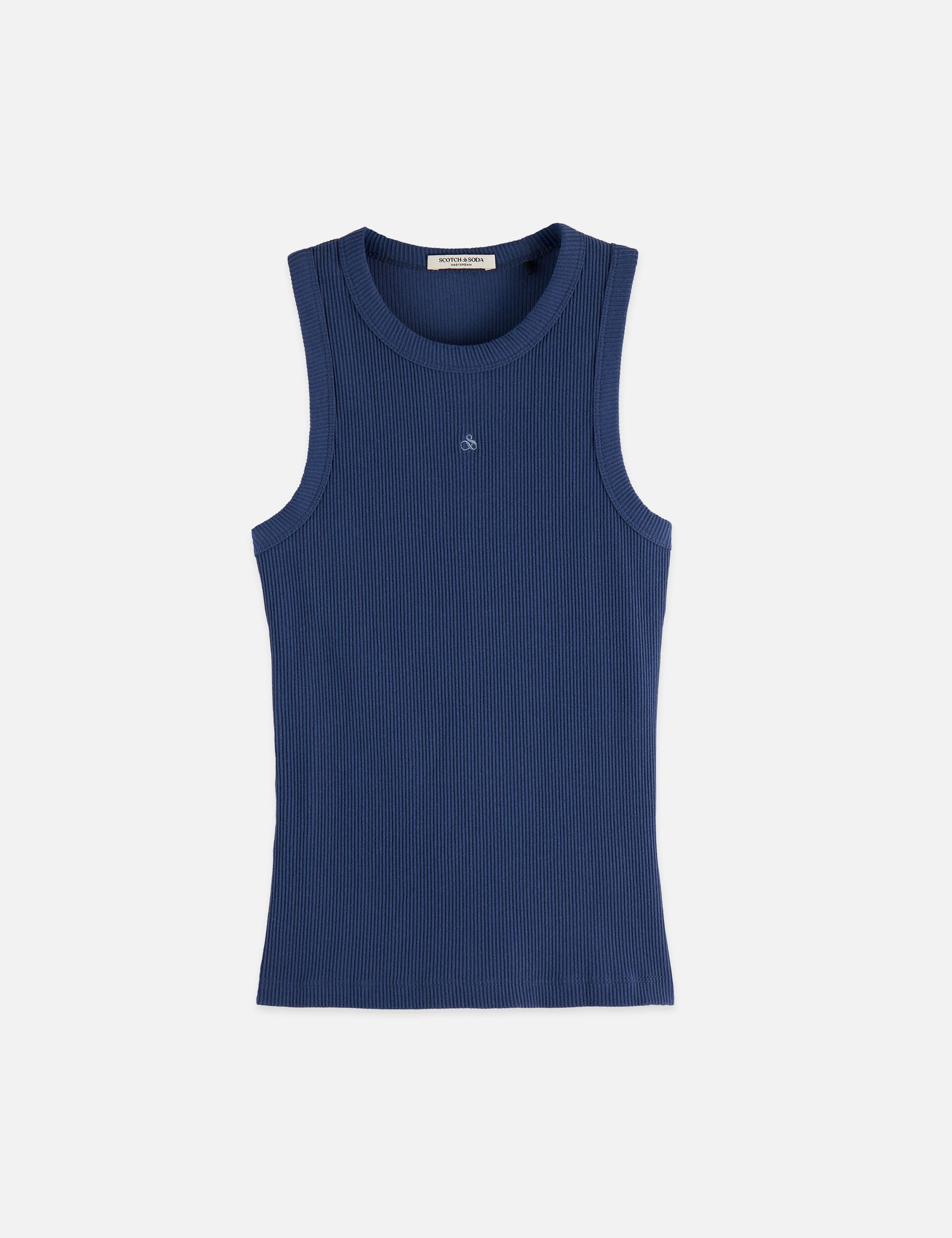 Dark Slate Gray גופיית ריב לנשים Racer Tank SCOTCH & SODA