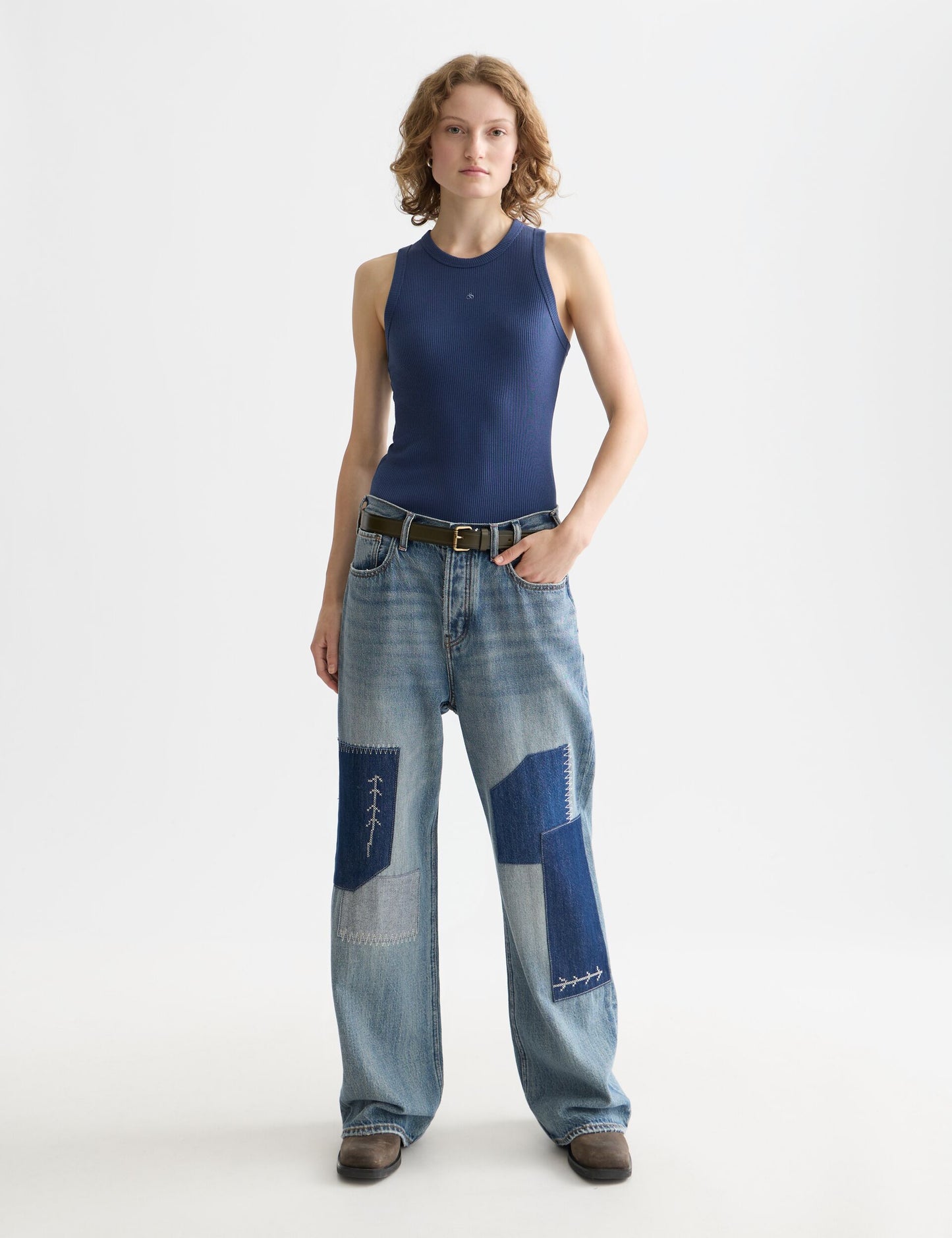 White Smoke גופיית ריב לנשים Racer Tank SCOTCH & SODA