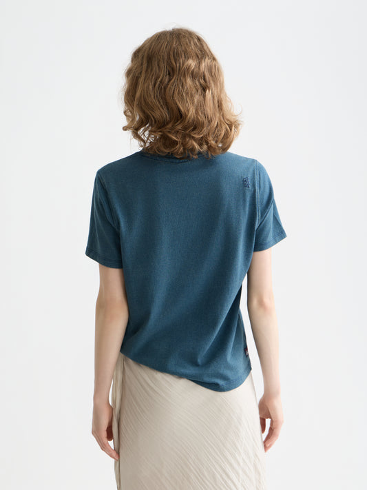 Dark Slate Gray טי שירט קצרה לנשים Indigo Graphic SCOTCH & SODA