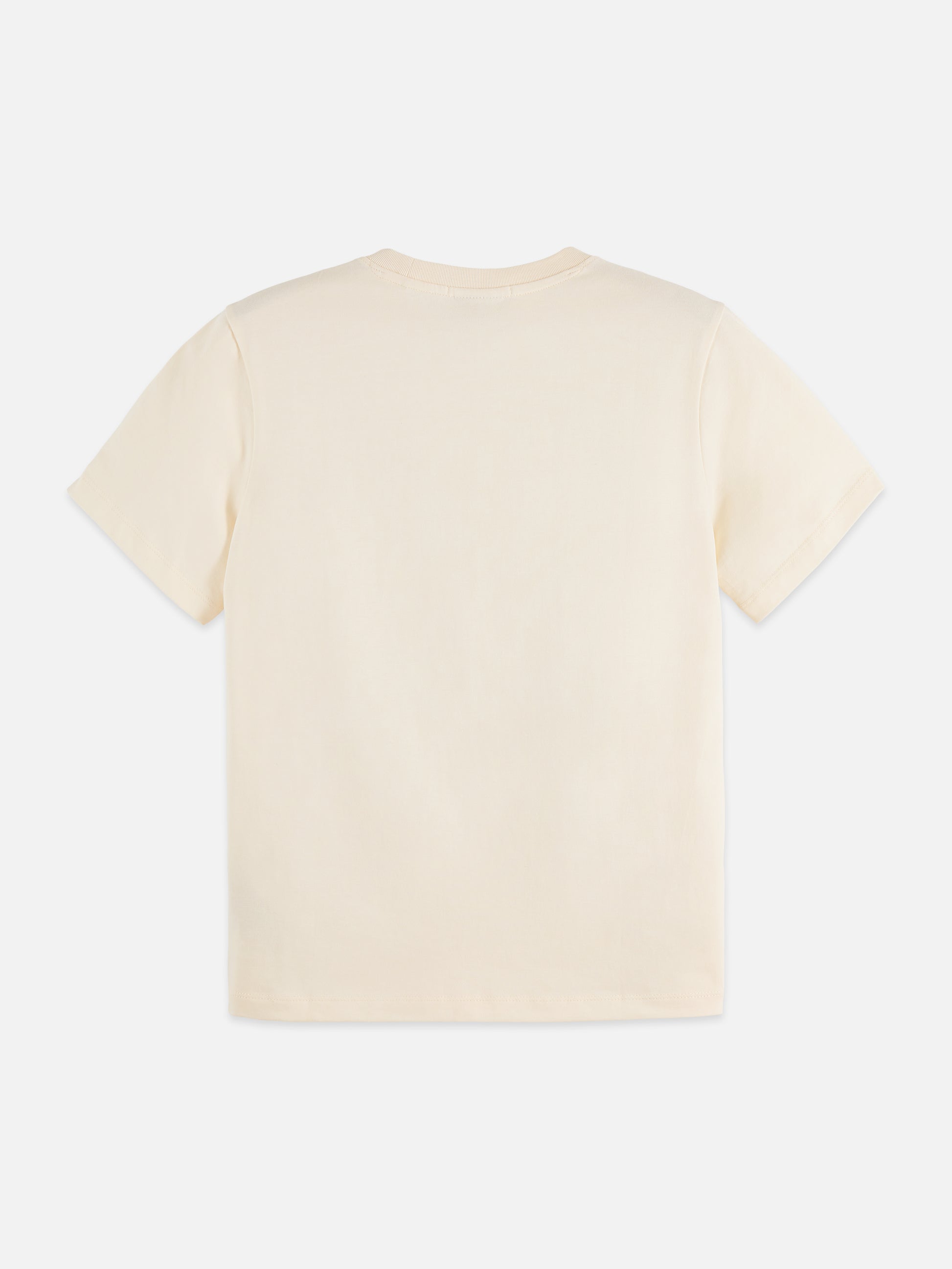 Antique White טי שירט קצרה לנשים Small Chest Artwork SCOTCH & SODA