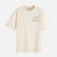Antique White טי שירט קצרה לנשים Washed Artwork SCOTCH & SODA