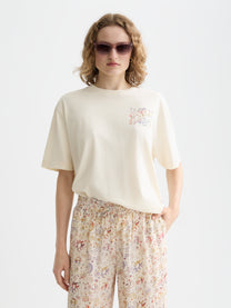 Misty Rose טי שירט קצרה לנשים Washed Artwork SCOTCH & SODA