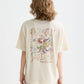 Misty Rose טי שירט קצרה לנשים Washed Artwork SCOTCH & SODA