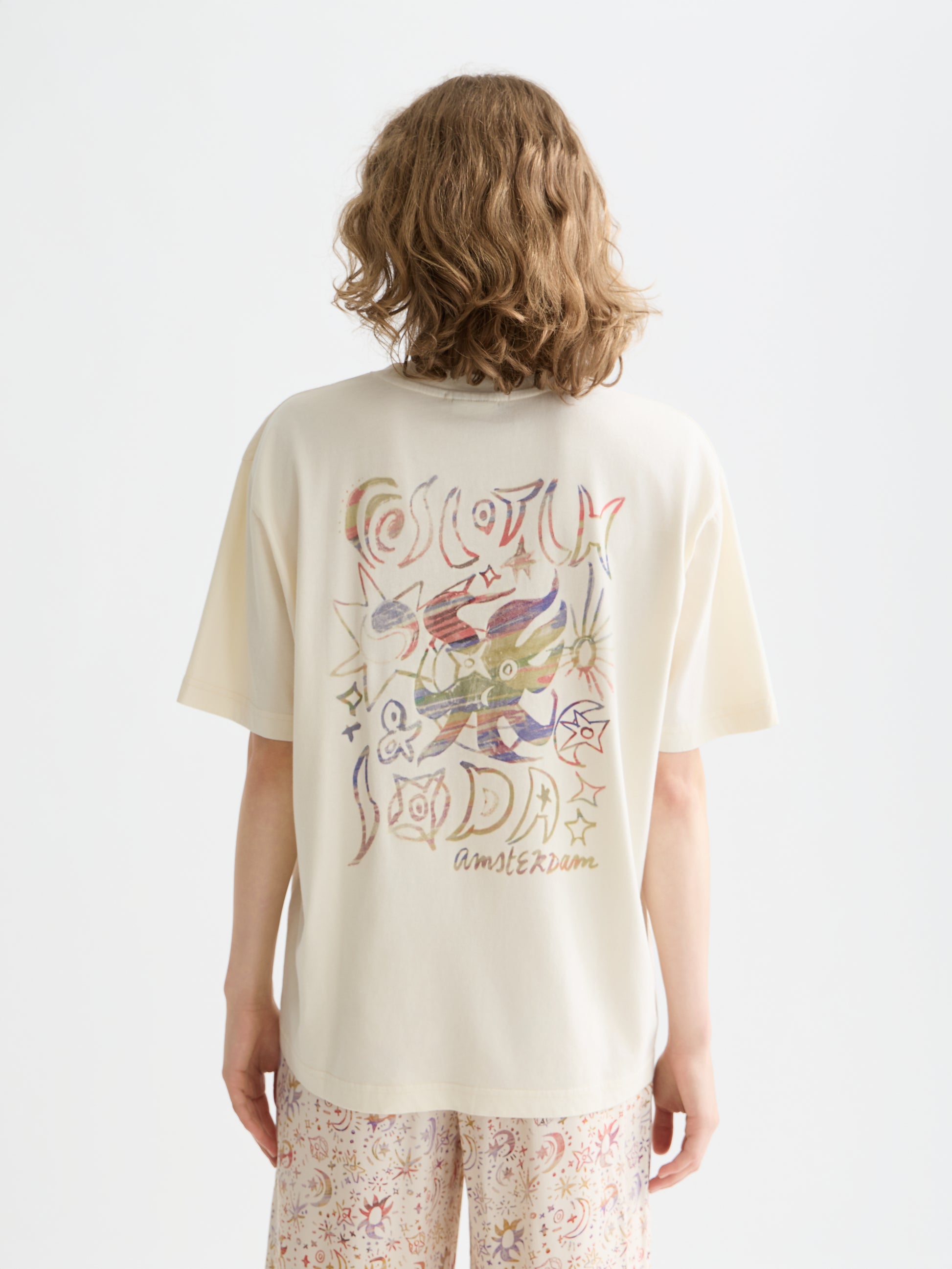 Misty Rose טי שירט קצרה לנשים Washed Artwork SCOTCH & SODA