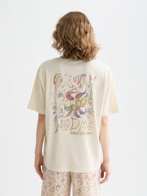Misty Rose טי שירט קצרה לנשים Washed Artwork SCOTCH & SODA