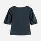 Dark Slate Gray חולצה קצרה לנשים Structured V-Neck SCOTCH & SODA