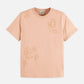 Wheat טי שירט קצרה לנשים T-Shirt With Flock Print SCOTCH & SODA