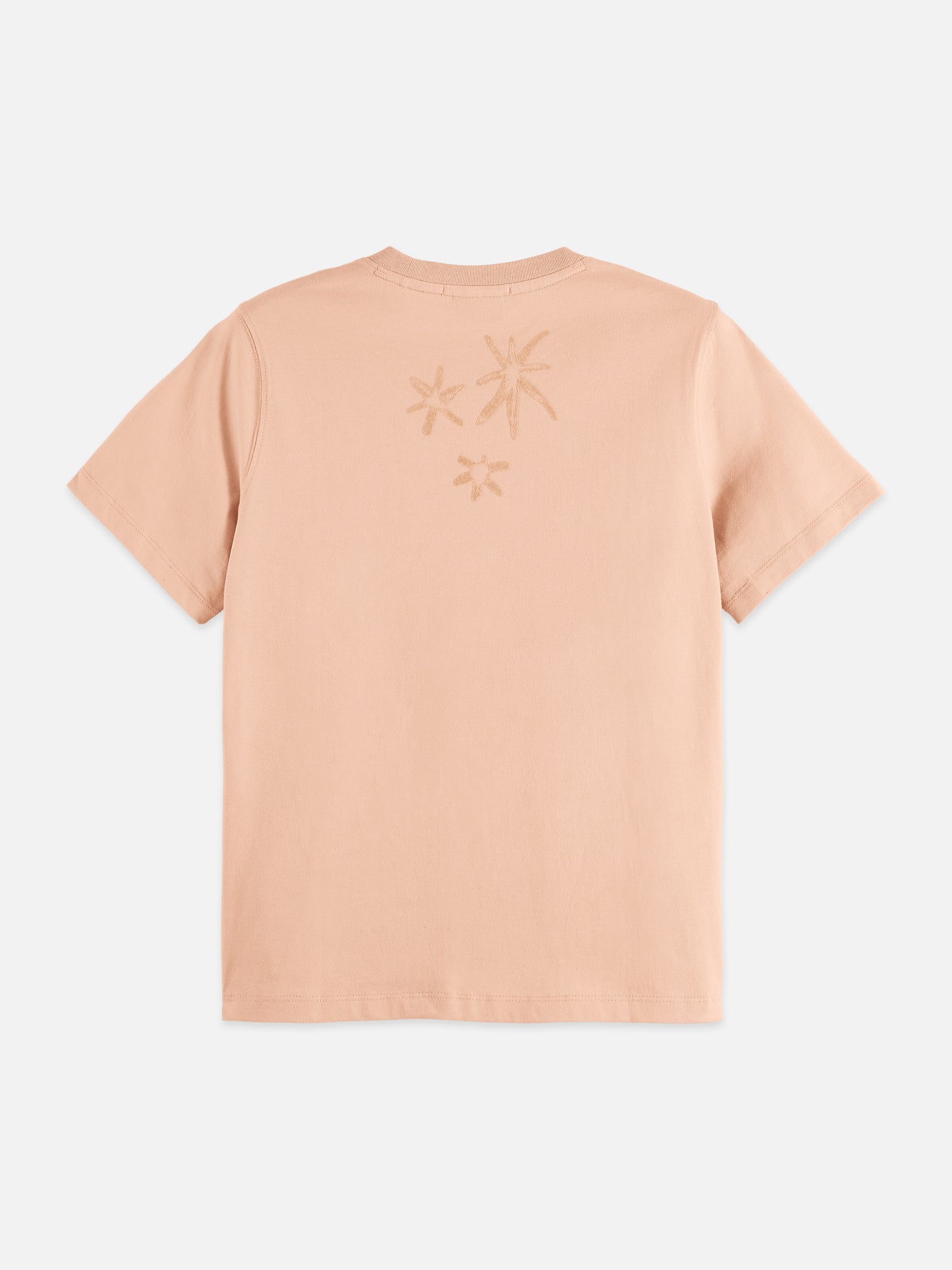 Wheat טי שירט קצרה לנשים T-Shirt With Flock Print SCOTCH & SODA
