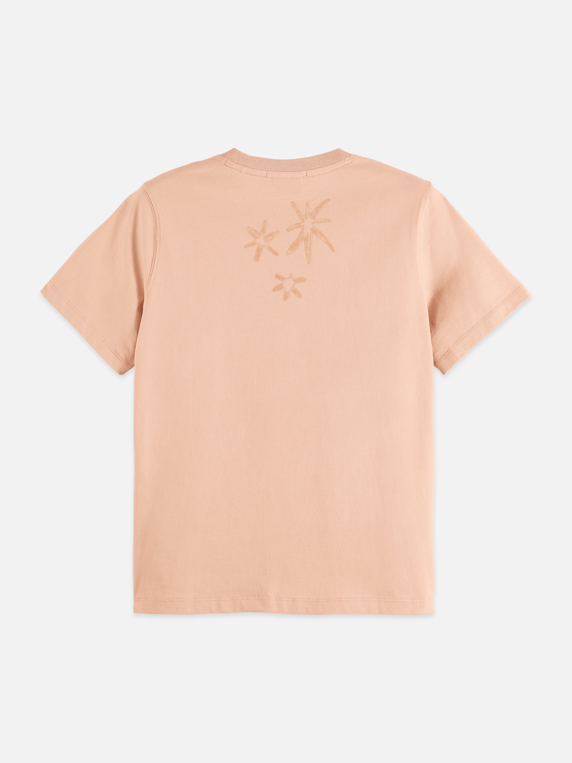 Wheat טי שירט קצרה לנשים T-Shirt With Flock Print SCOTCH & SODA