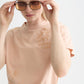 Tan טי שירט קצרה לנשים T-Shirt With Flock Print SCOTCH & SODA