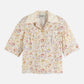 Gray חולצה מכופתרת קצרה לנשים Printed Viscose SCOTCH & SODA