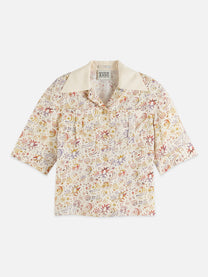 Gray חולצה מכופתרת קצרה לנשים Printed Viscose SCOTCH & SODA