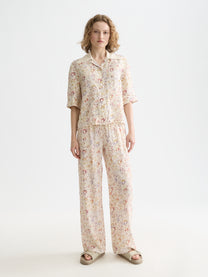 Gray חולצה מכופתרת קצרה לנשים Printed Viscose SCOTCH & SODA