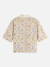 Gray חולצה מכופתרת קצרה לנשים Printed Viscose SCOTCH & SODA