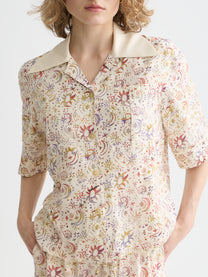 Gray חולצה מכופתרת קצרה לנשים Printed Viscose SCOTCH & SODA