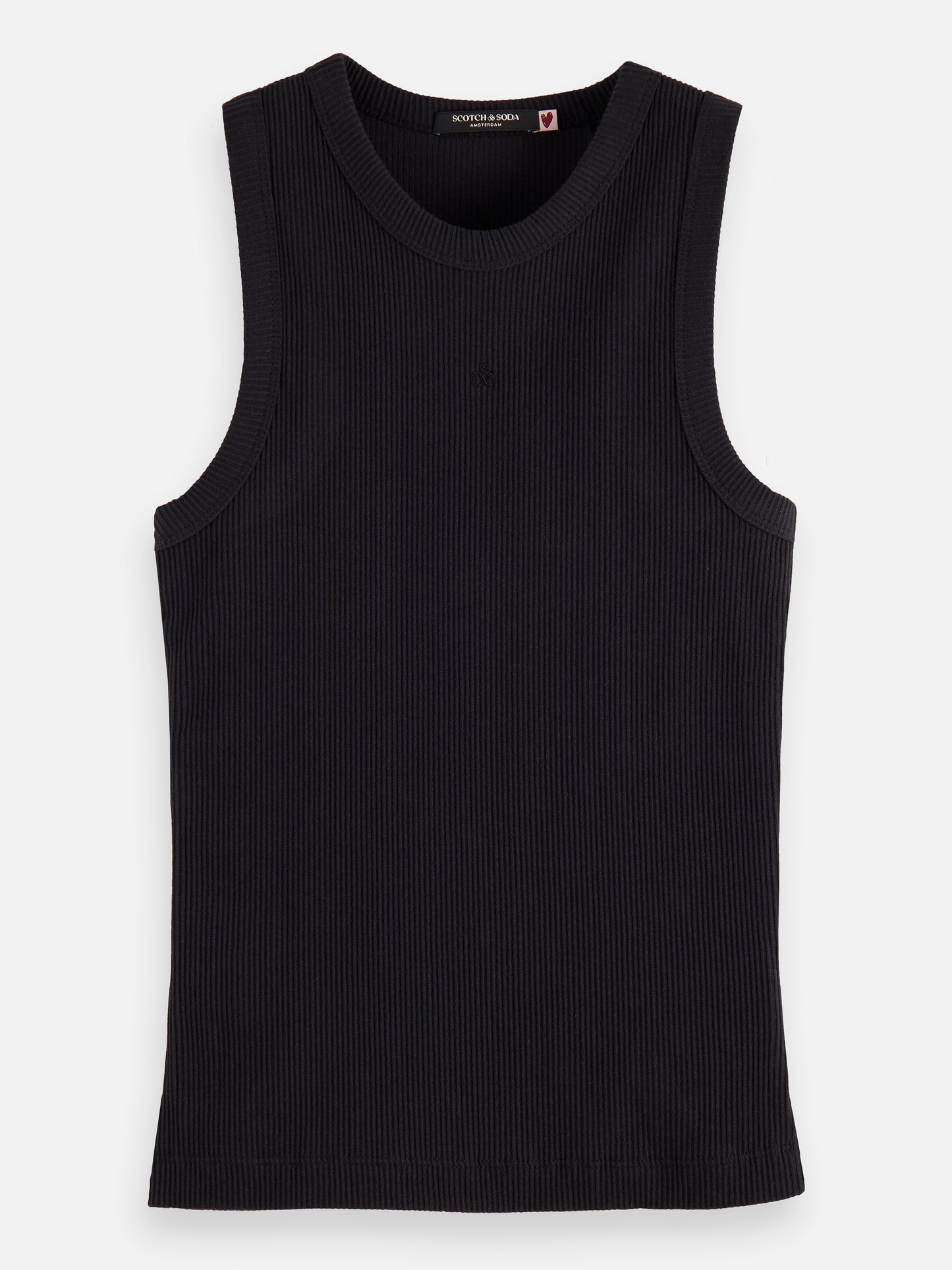 Black גופיה לנשים Core Rib SCOTCH & SODA