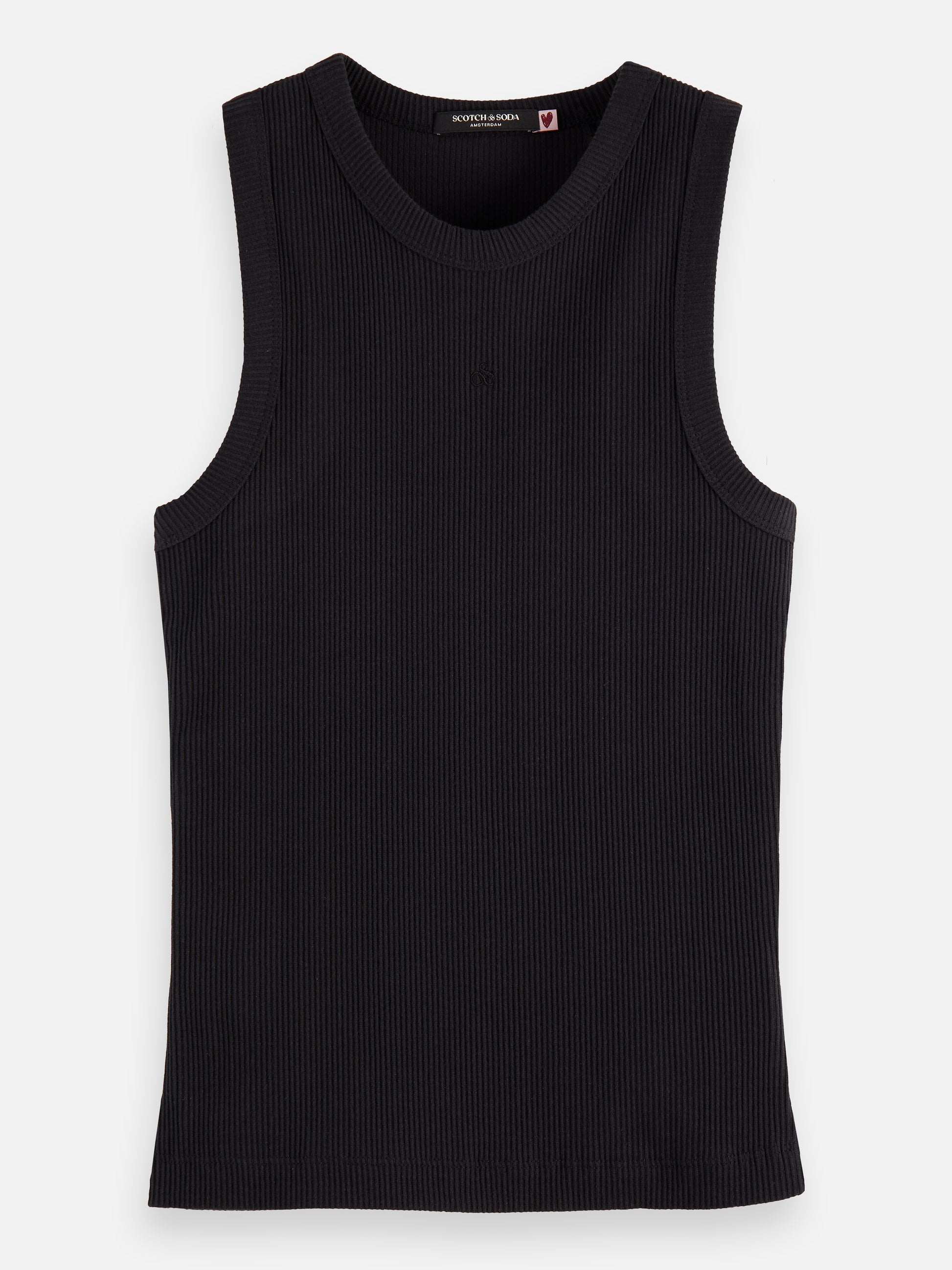 Black גופיה לנשים Core Rib SCOTCH & SODA