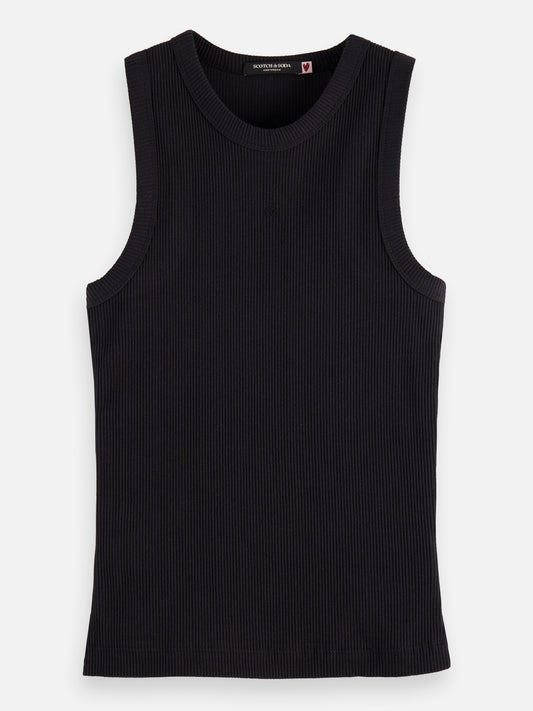 Black גופיה לנשים Core Rib SCOTCH & SODA