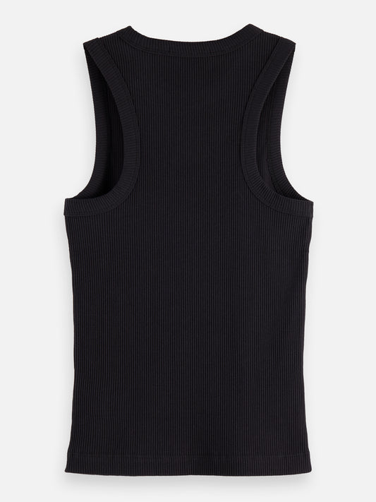 Black גופיה לנשים Core Rib SCOTCH & SODA