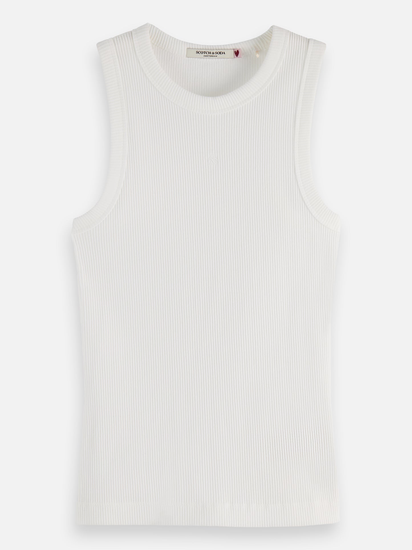 Antique White CORE RIB RACER TANK גופיה SCOTCH & SODA
