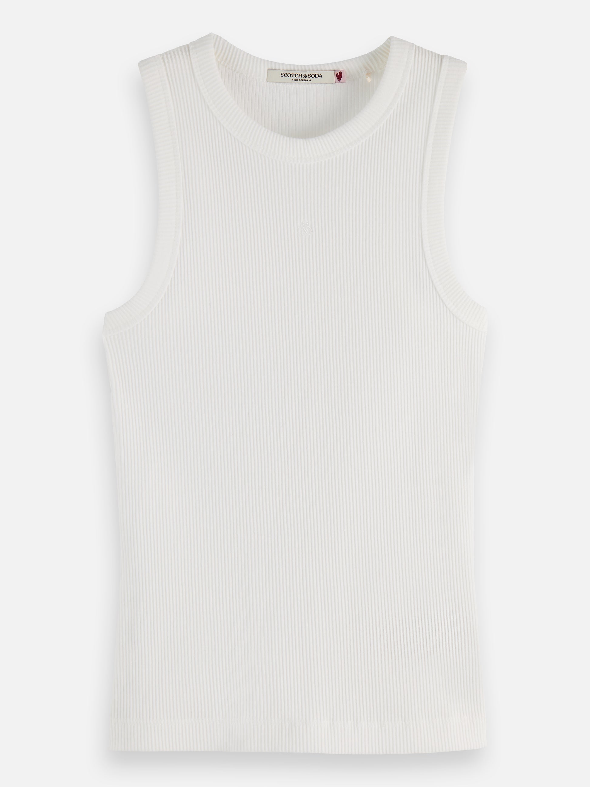 Antique White CORE RIB RACER TANK גופיה SCOTCH & SODA