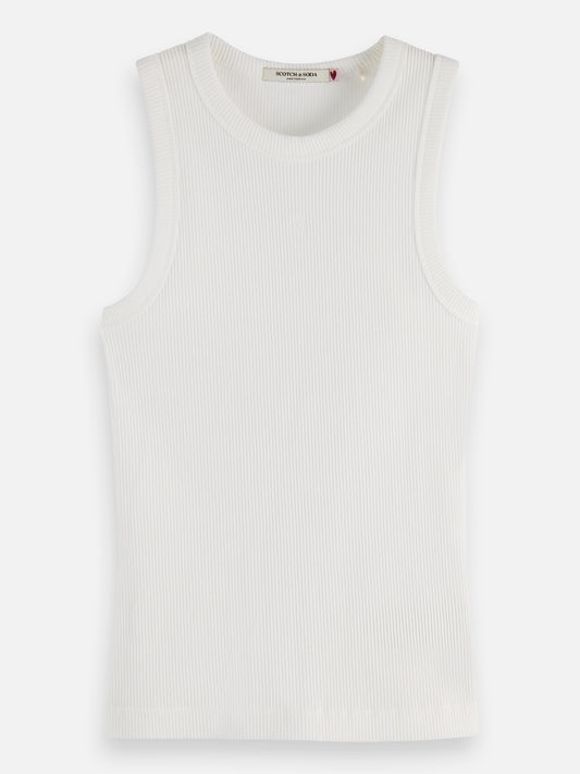 Antique White CORE RIB RACER TANK גופיה SCOTCH & SODA