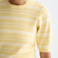 Pale Goldenrod טי־שירט סריג פסים טקסטורלית לנשים Textured Stripe SCOTCH & SODA