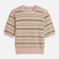 Tan טי־שירט סריג פסים טקסטורלית לנשים Textured Stripe SCOTCH & SODA