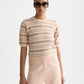 Misty Rose טי־שירט סריג פסים טקסטורלית לנשים Textured Stripe SCOTCH & SODA